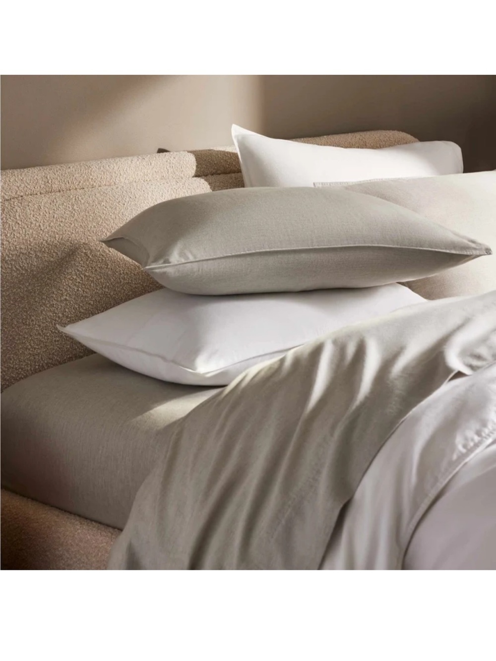 Luxury Heathered Cashmere Pillowcase Set Euro